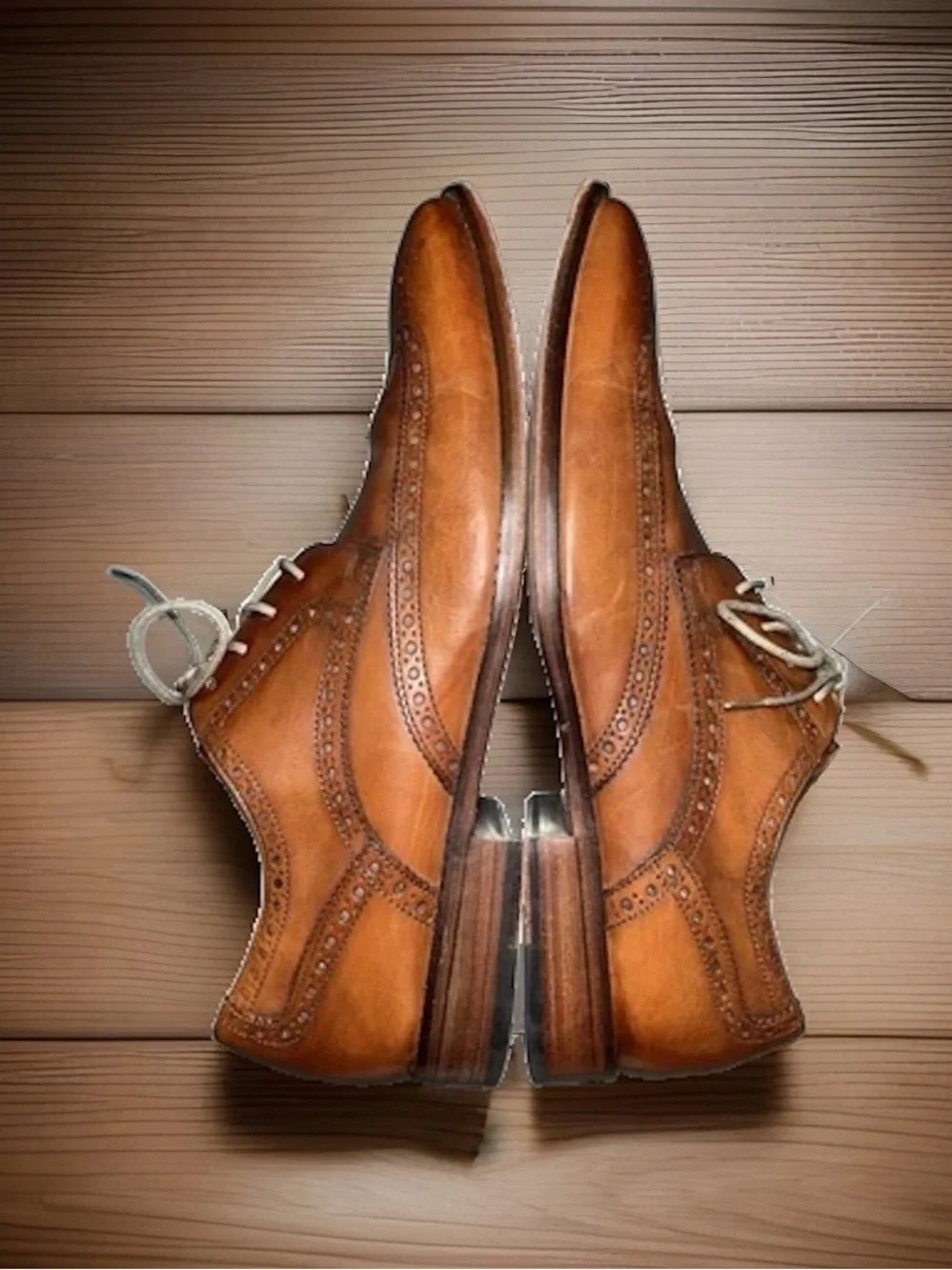 Cole Haan Leather Wingtip Dress Oxfords in Brown Men's Size 11 Shoe